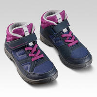 Kids High Top Hiking Shoes MH100 MID KID 24 TO 34 - Purple