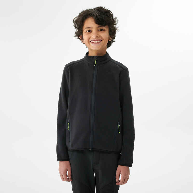 Kids’ Hiking Fleece Jacket - MH150 Aged  7-15 - Black Navy