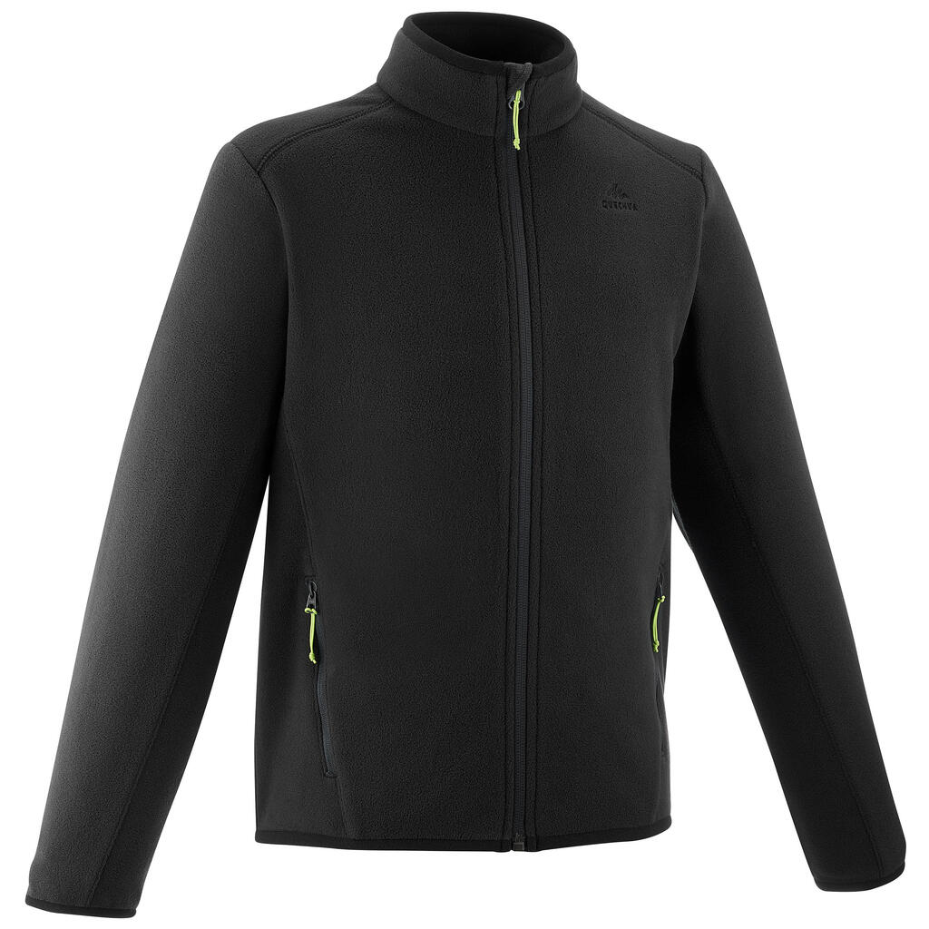 Kids' hiking fleece jacket mh150 7-15 years - black
