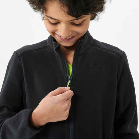 Kids' Hiking Fleece Jacket MH150 7-15 Years - Black