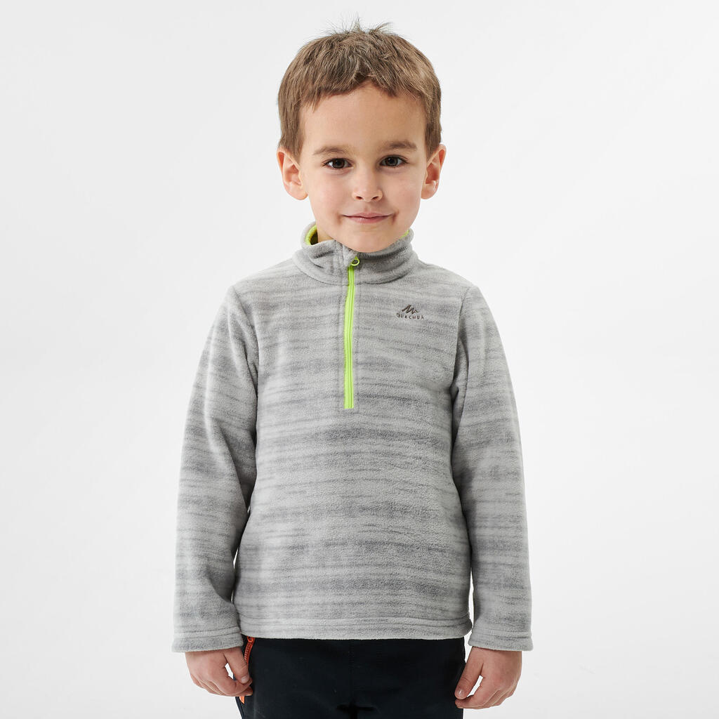Fleecepullover Kleinkinder Gr. 92–116 Wandern - MH100 grau 