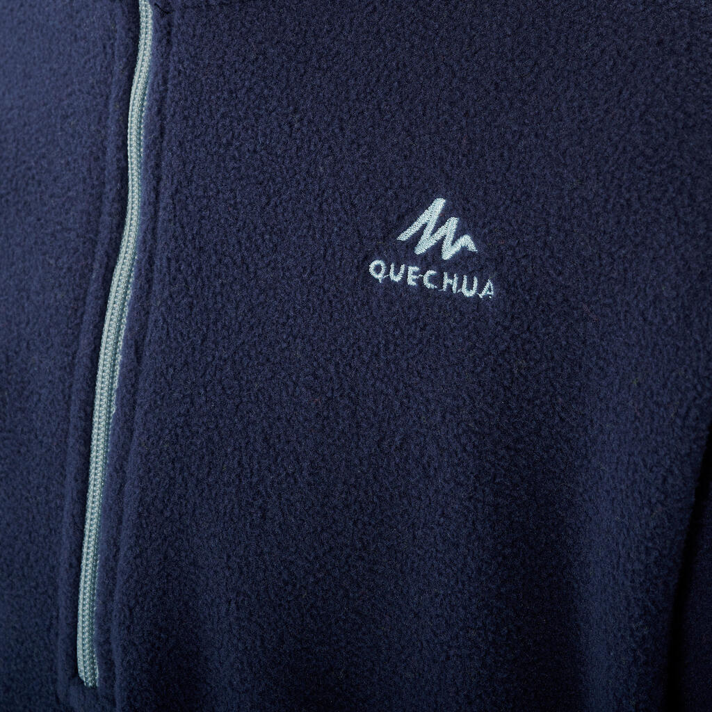 Polaire de randonnée enfant 7-15 ans, MH100 demi zip bleu