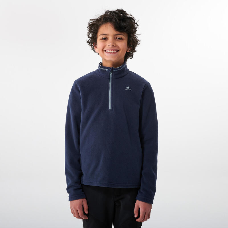 Fleecepullover Winterwandern MH100 Kinder Jungen Gr.122–170 dunkelblau 