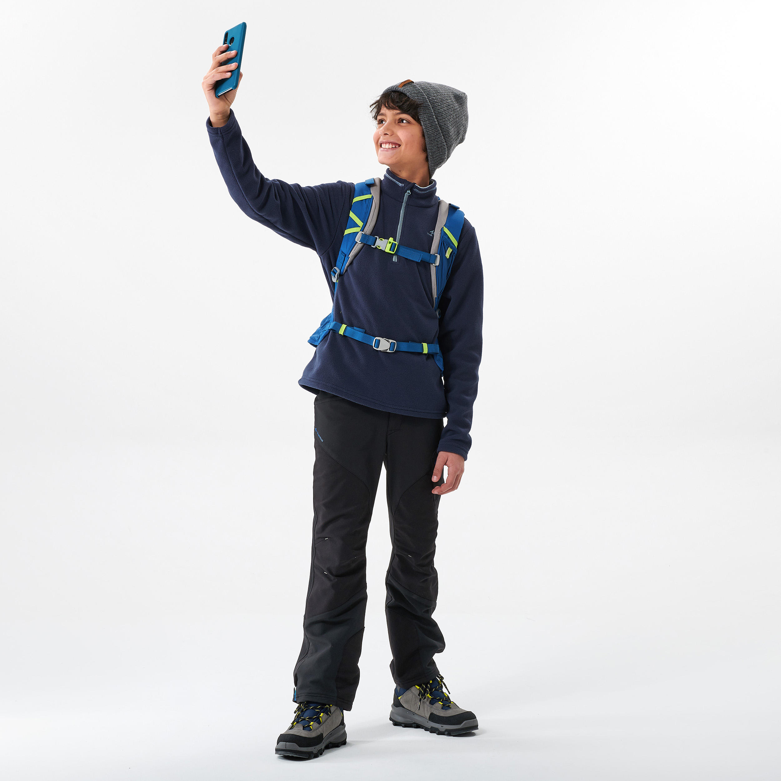 Kids’ Hiking Fleece - MH100 Aged 7-15 - Blue 5/7