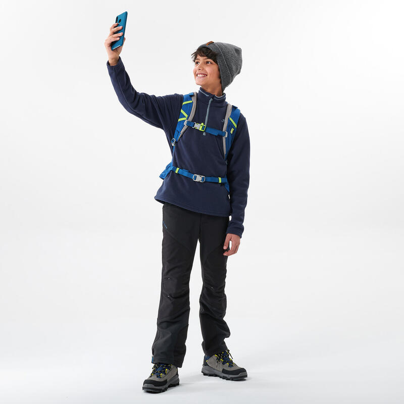 Fleecepullover Winterwandern MH100 Kinder Jungen Gr.122–170 dunkelblau 