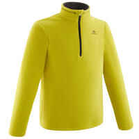 Kids’ Hiking Fleece - MH100 Aged 7-15 - Yellow