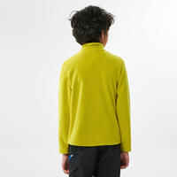 Kids’ Hiking Fleece - MH100 Aged 7-15 - Yellow