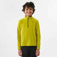 Kids’ Hiking Fleece - MH100 Aged 7-15 - Yellow