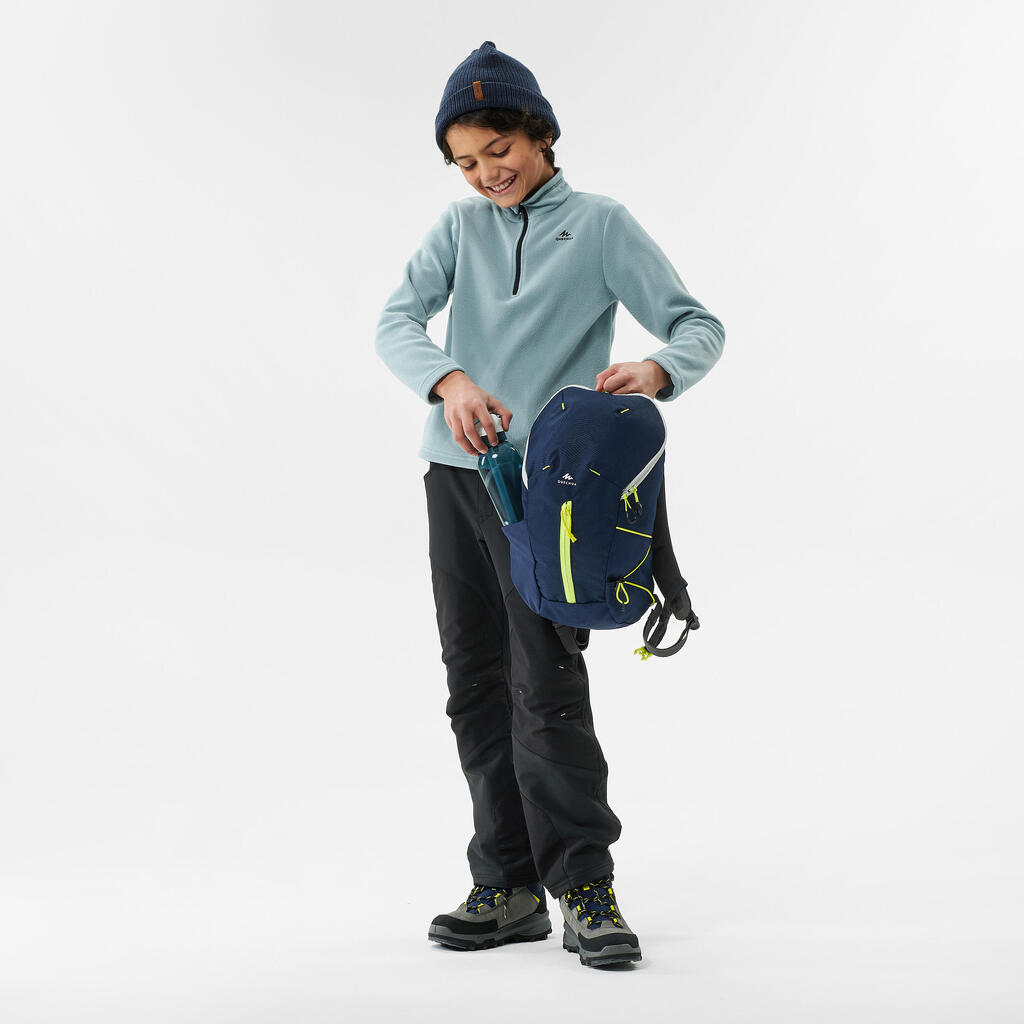 Bērnu (7–15 gadi) pārgājienu flīsa jaka “MH100”, gaiši pelēka