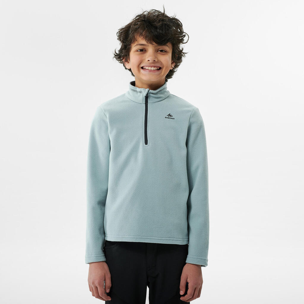 Kids’ Hiking Fleece - MH100 Aged 7-15 - Blue