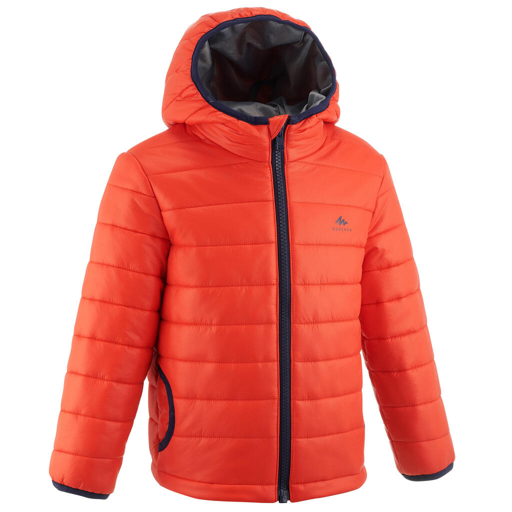 Kids' 2-6 years hiking padded jacket mh500 - orange