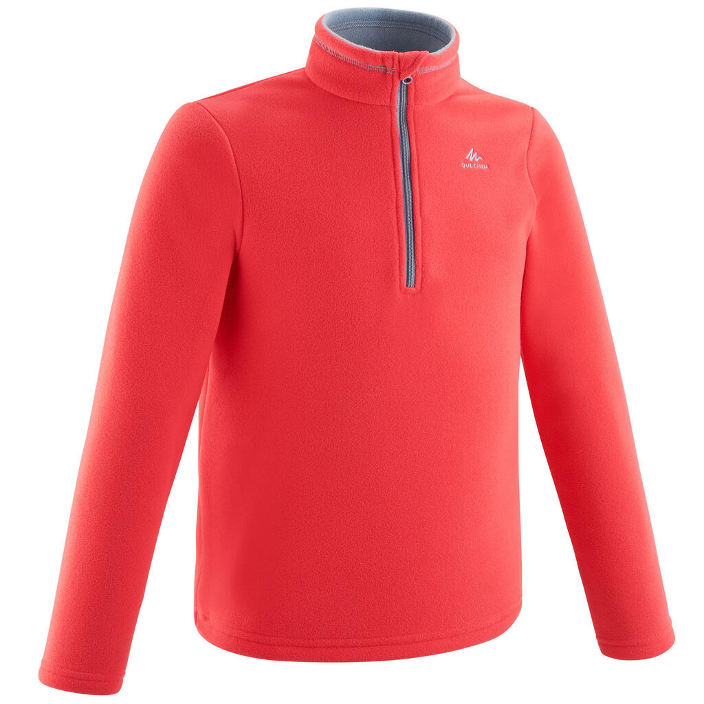Kids’ hiking fleece - mh100 aged 7-15 - pink