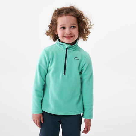 Polaire de randonnée - MH100 turquoise - enfant 2-6 ans