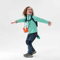 Kids’ Hiking Fleece - MH100 Aged 2-6 - Turquoise