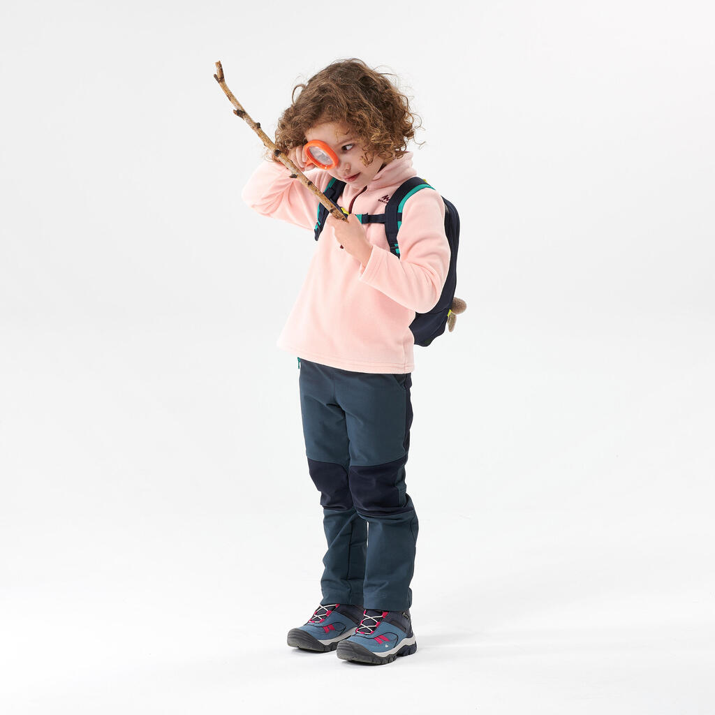 Kids’ Hiking Fleece - MH100 Aged 2-6 - Pink