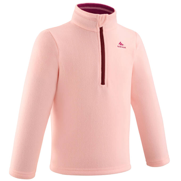 Junior girl hiking fleece mh100 - pink (2-6 yrs)