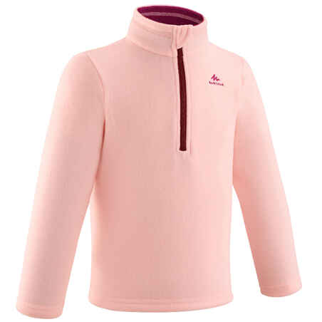 Rožnat pohodniški pulover iz flisa MH100 za otroke 