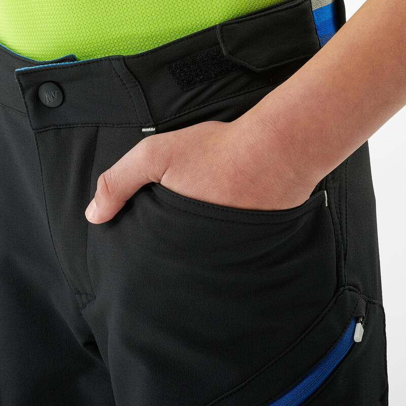 Pantalon de randonnée - MH500 noir - enfant 7- 15 ans