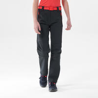 Tamno sive dečje pantalone za planinarenje MH500 (od 7 do 15 godina)