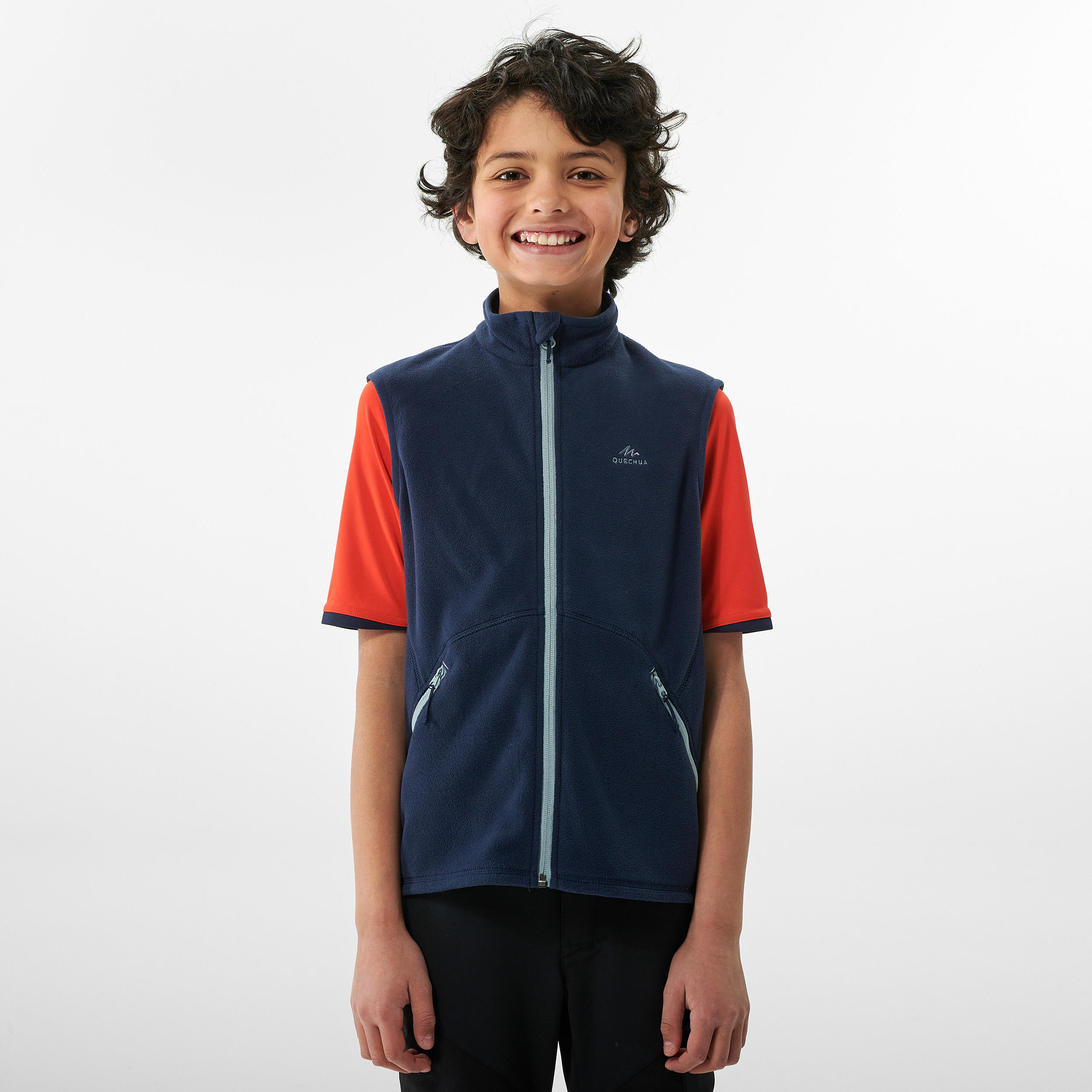 GILET POLAIRE - MH150 BLEU GRIS - ENFANT 7-15 ANS