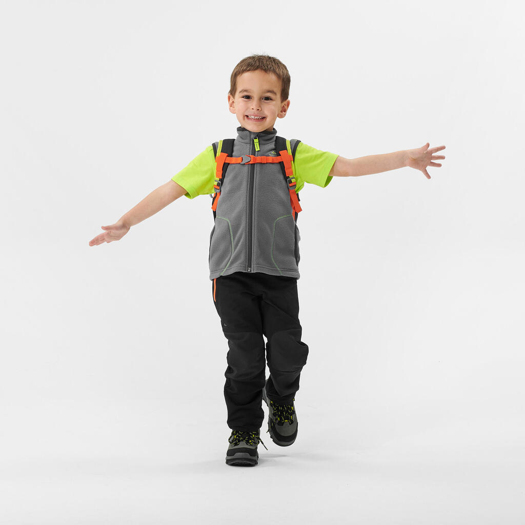 Kids’ Hiking Fleece Gilet - MH150 Aged 2-6 - Grey