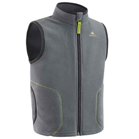 Kids’ Hiking Fleece Gilet - MH150 Aged 2-6 - Grey