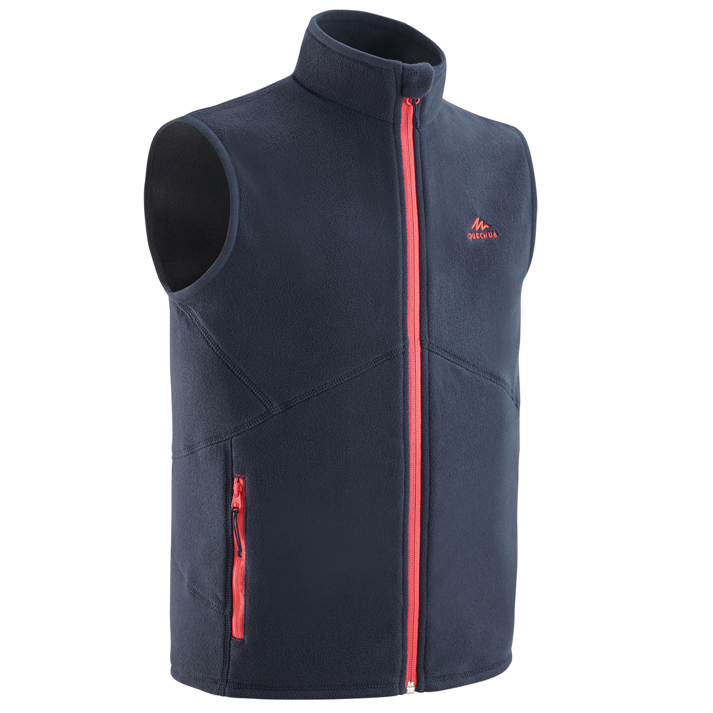 KIDS' FLEECE GILET - MH150 AGED 7-15 - NAVY CORAL 1/7