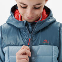 Gilet ouate de randonnée - MH500 bleu gris - enfant 7- 15 ans