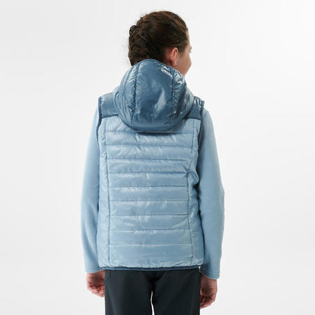 Gilet ouate de randonnée - MH500 bleu gris - enfant 7- 15 ans