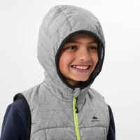 Kids' Padded Hiking Gilet MH500 7-15 Years - Grey