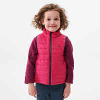 Kids' 2-6 Years Hiking Sleeveless Padded Jacket MH500 - Pink