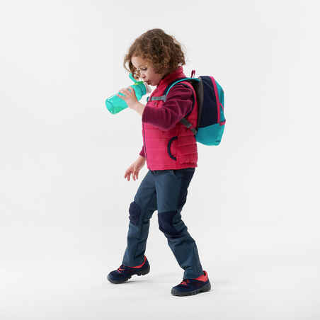 جاكت الأطفال المبطن بدون أكمام من سن 2-6 عامًا مخصص لرياضة المشي MH500 - وردي