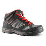 Kids Mountain Hiking Boots 35 TO 38 Mid JR MH100 - Black/Red