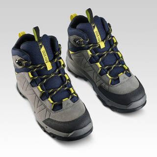 Kids’ high-rise, waterproof hiking boots UK JR sizes 10 - 6, MH900 - Blue