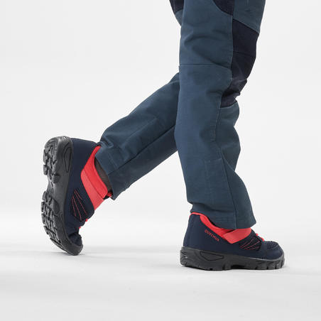 Кроссовки походные на липучках для детей размеры 24–34 сине-розовые MH100
