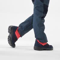 Chaussures de randonnée enfant avec scratch MH100 bleu et rose du 24 AU 34
