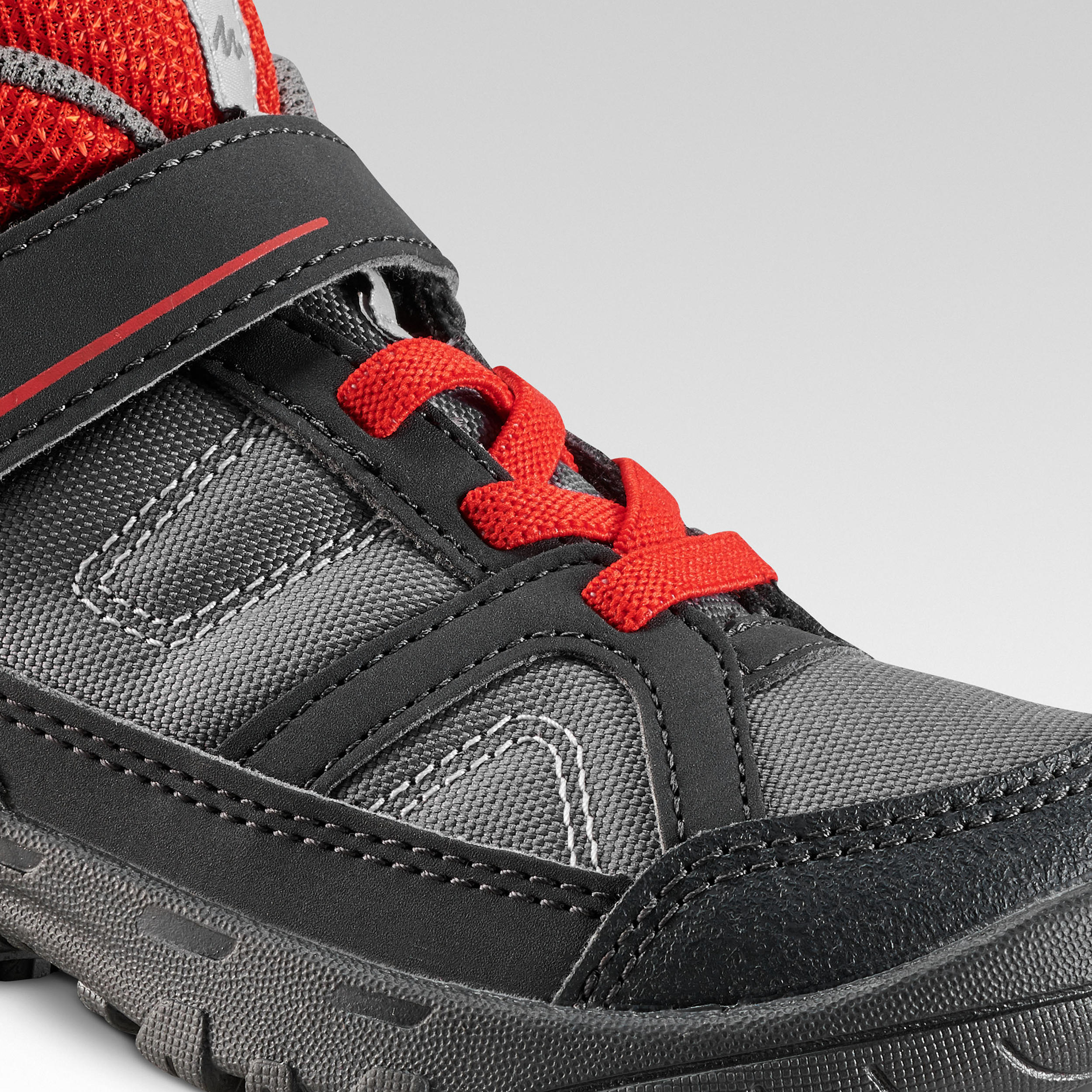 red hiking shoes