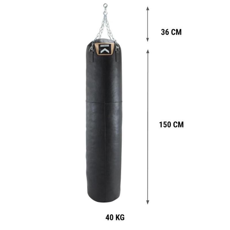 Leather Punching Bag 1500 Black Domyos By Decathlon