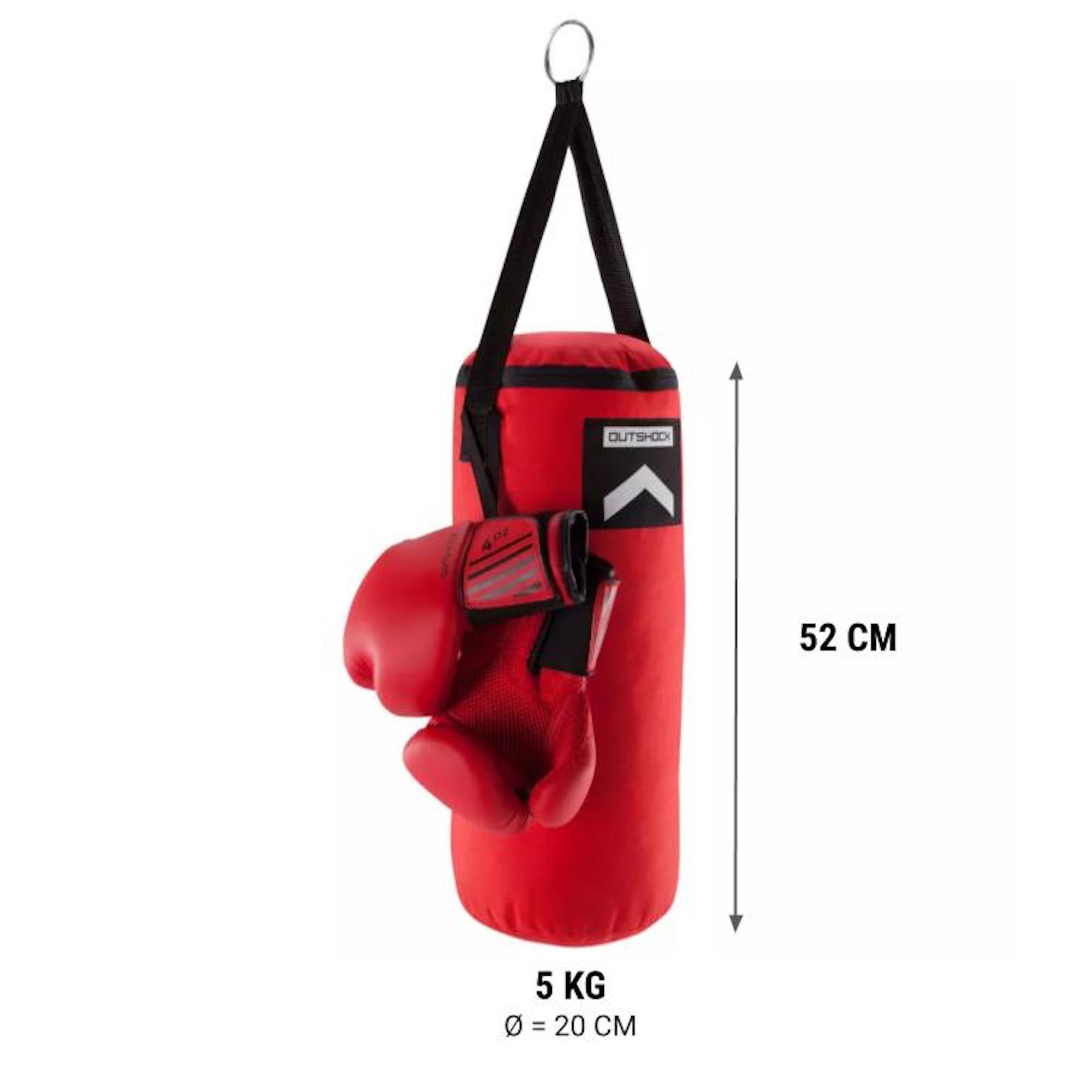 punching bag and gloves