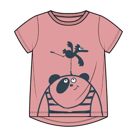 Kids' Cotton T-Shirt Basic - Pink