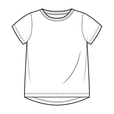 Paprasti vaikiški marškinėliai, balti