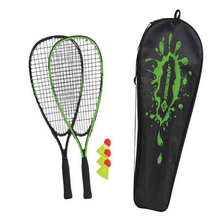 Komplet za speed badminton (2 loparja, 3 perjanice)