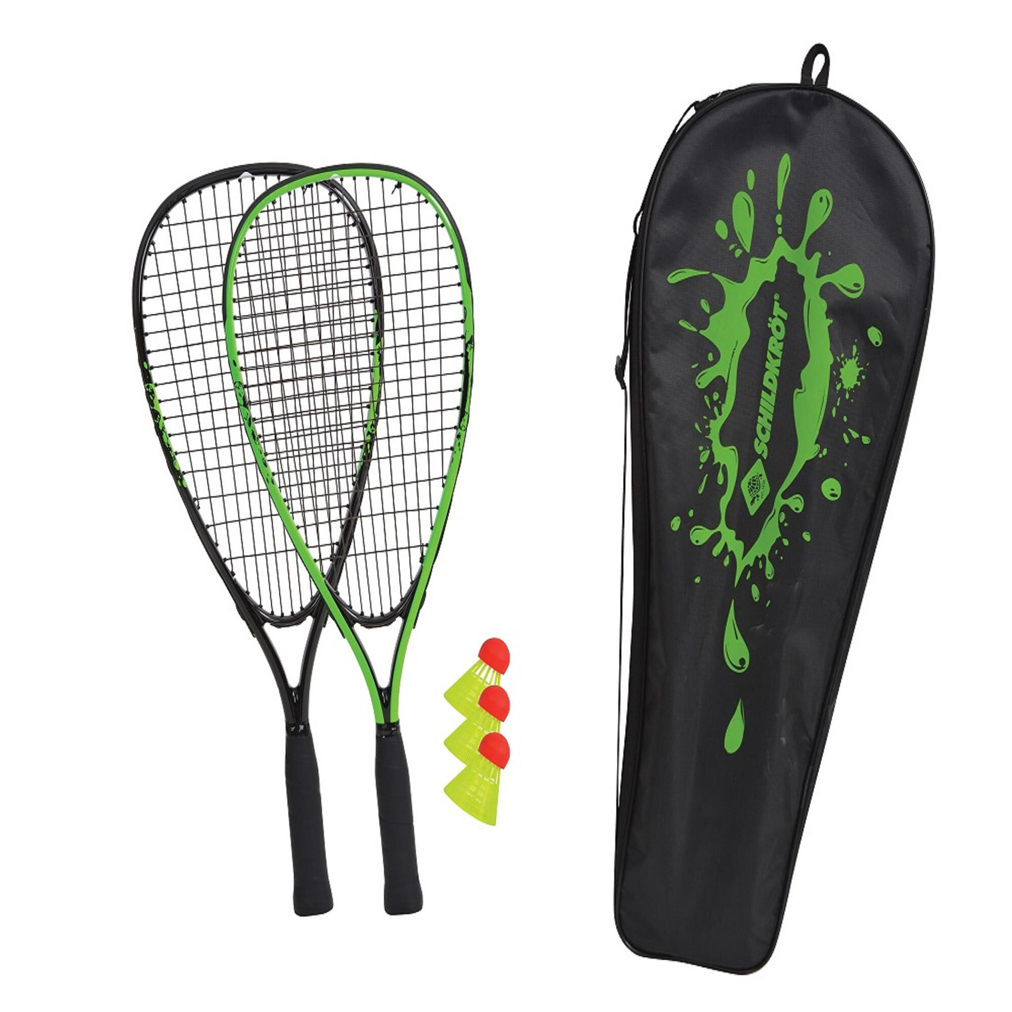 SCHILDKRÖT Speed Badminton Set with 2 Rackets and 3 Shuttles
