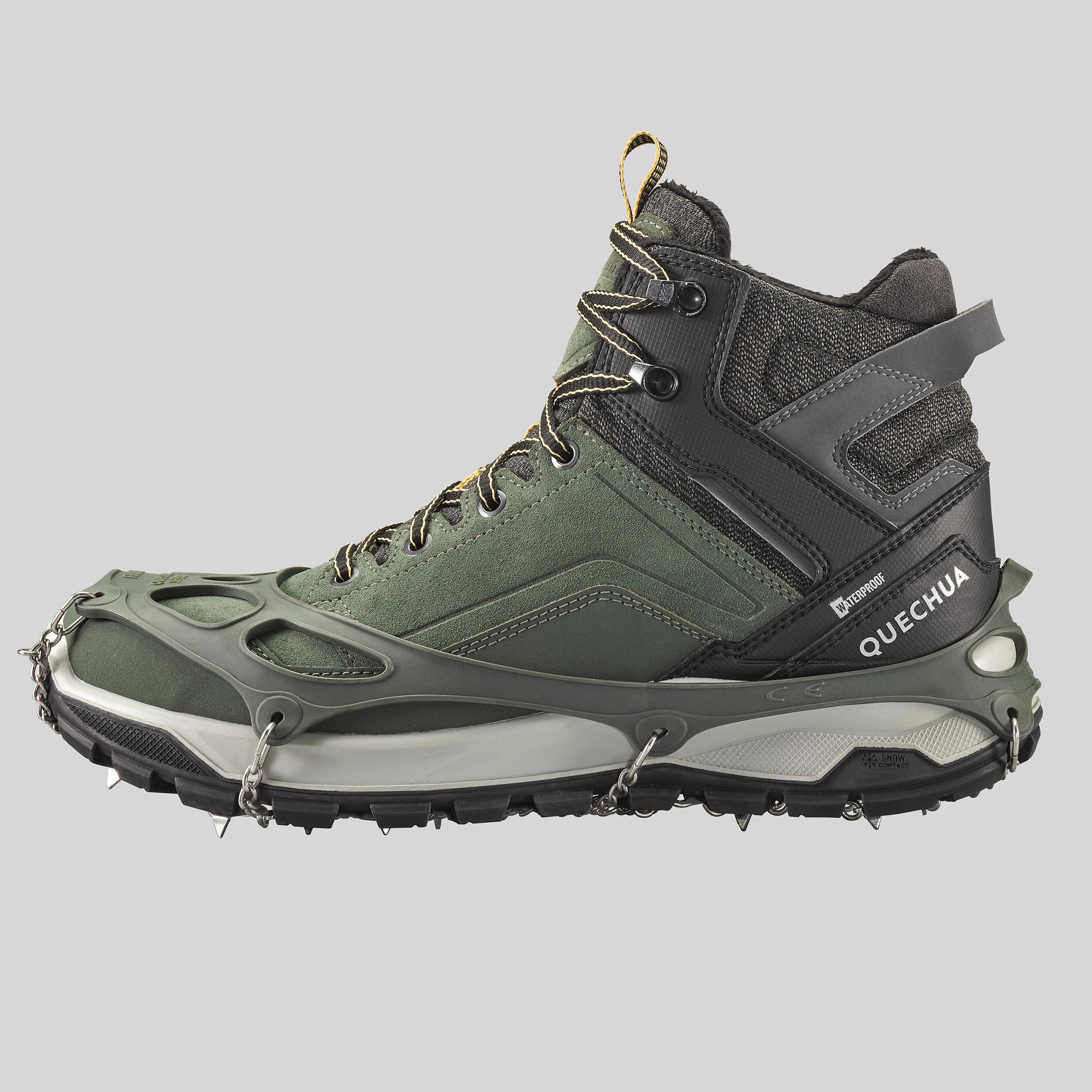 QUECHUA Schuhspikes Schnee Winterwandern – SH500 Mountain Light khaki | 03608439344954 QUECHUA Schuhspikes Schnee Winterwandern – SH500 Mountain Light khaki | 03608439344954