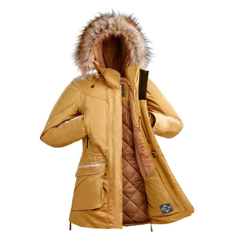 Parka trekking donna SH900 impermeabile ocra | -20 °C 