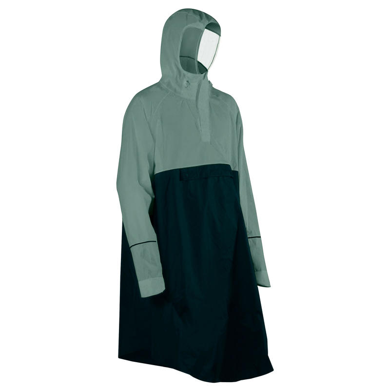 PONCHO PLUIE VÉLO 900 VERT/TURQUOISE