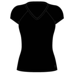 Women's V-Neck Fitness T-Shirt 500 - Black