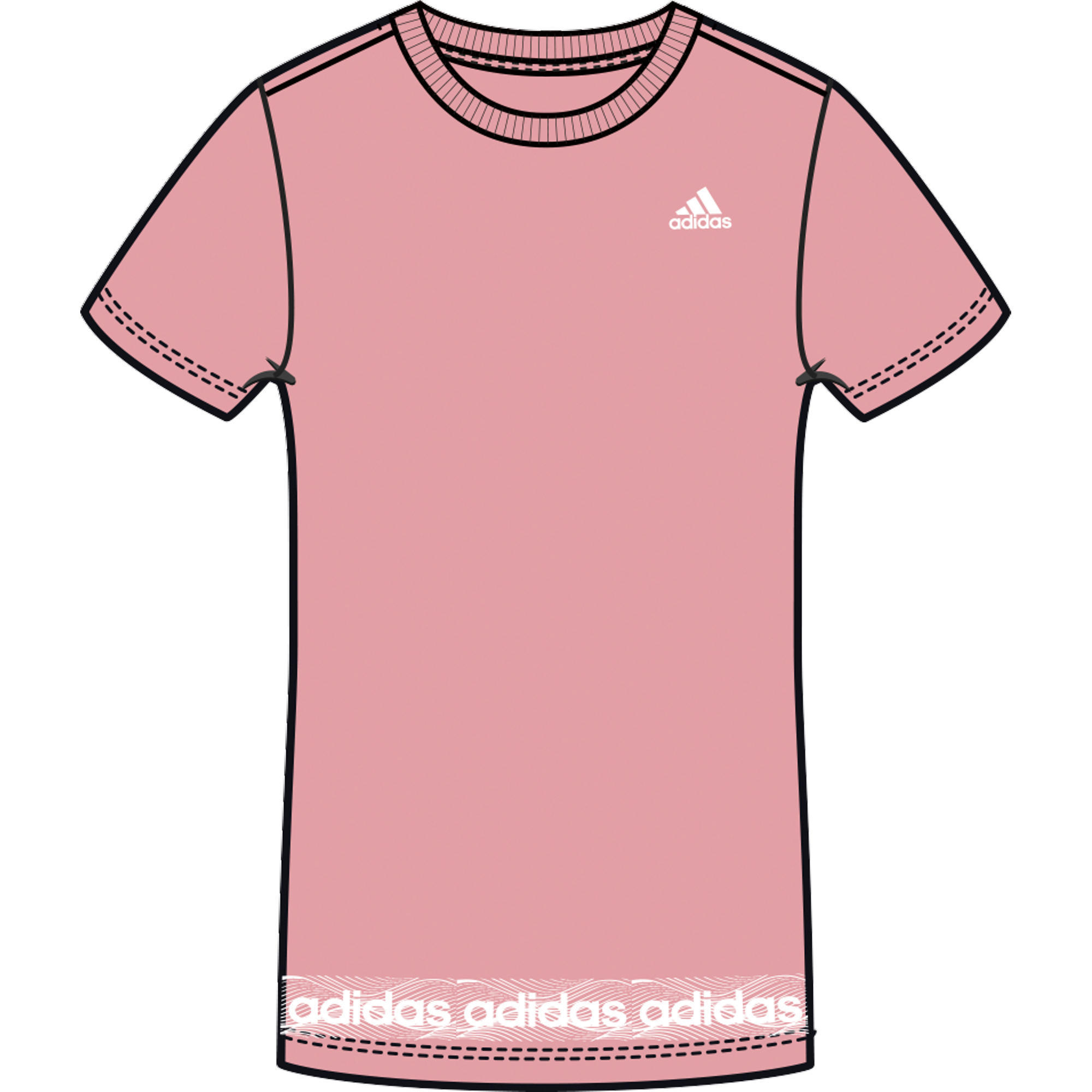 Camiseta Adidas slim mujer rosa ADIDAS | Decathlon