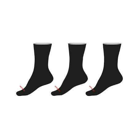 Kids' High Sports Socks Tri-Pack RS 160 - White/Navy/White