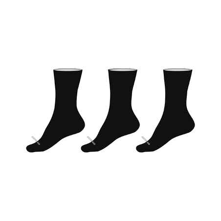 Kids' Tennis Socks RS100 High Tri-Pack - White